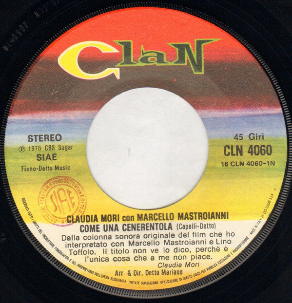 Claudia Mori, Marcello Mastroianni : Come Una Cenerentola (7")
