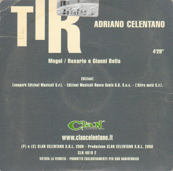 Adriano Celentano : Tir (CD, Single, Promo, Car)
