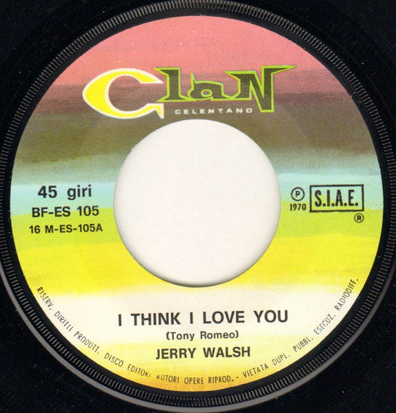 Jerry Walsh : I Think I Love You / Fire And Rain (7")