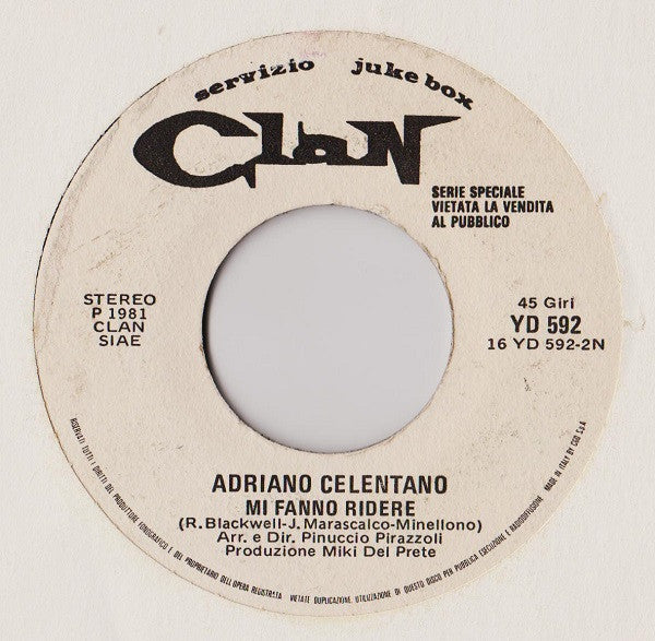 Adriano Celentano : Deus (7", Jukebox)