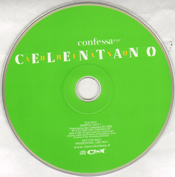 Adriano Celentano : Confessa (CD, Single, Promo)