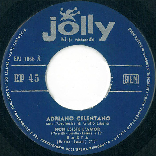 Adriano Celentano : Non Esiste L'Amor (7", EP, Mono)