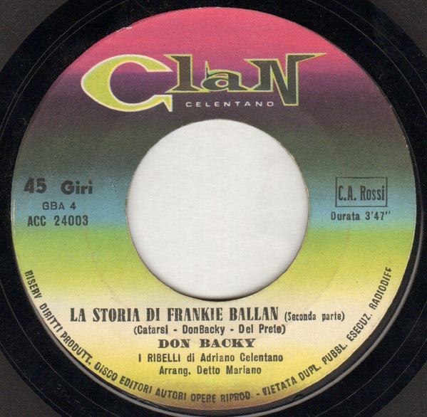 Don Backy : Fuggiasco (7")