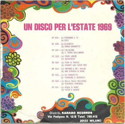 Paola (11) / Leida (2) : Acqua Di Mare / Tutto O Niente (7")