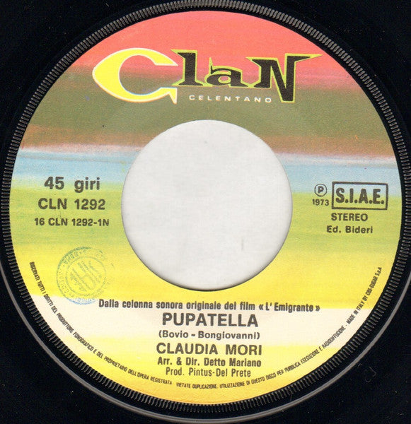Claudia Mori : Pupatella / L'Amor Così Si Fa (7")