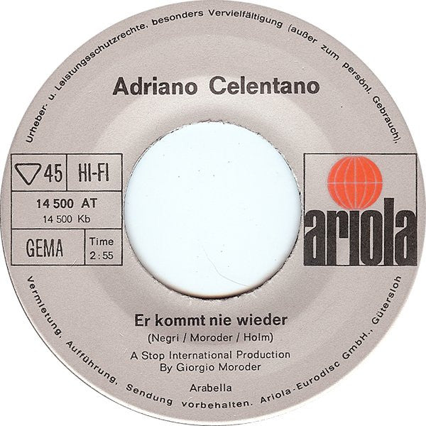 Adriano Celentano : Heya (7", Single)
