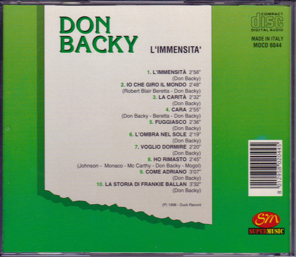 Don Backy : L'Immensità (CD, Comp)