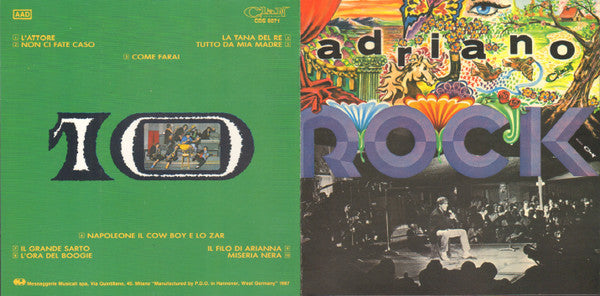 Adriano Celentano : Adriano Rock (CD, Album, RE)