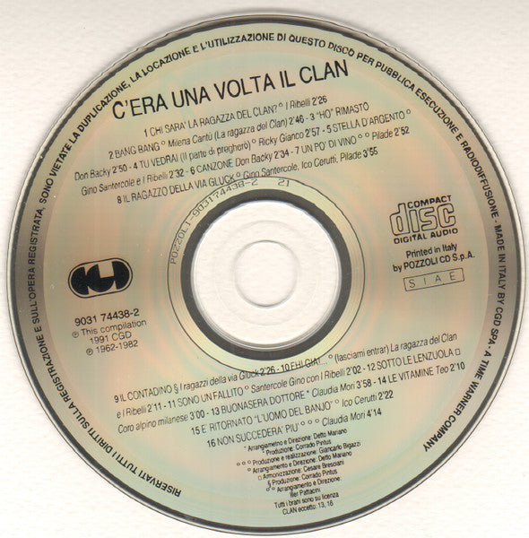 Various : C'Era Una Volta Il Clan Celentano (CD, Comp)