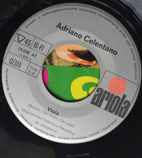 Adriano Celentano : Viola (7", Single)