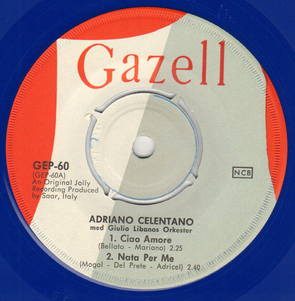 Adriano Celentano : Ciao Amore (7", EP, Blu)