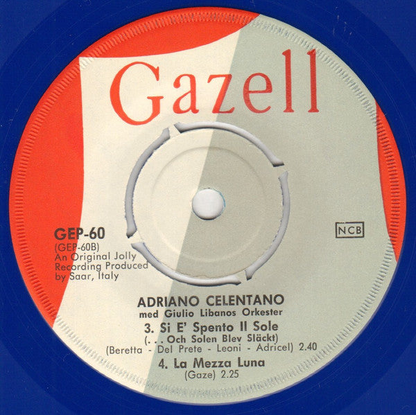 Adriano Celentano : Ciao Amore (7", EP, Blu)