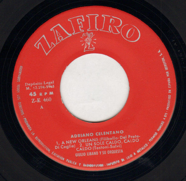 Adriano Celentano : A New Orleans (7", EP, Mono)