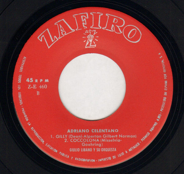 Adriano Celentano : A New Orleans (7", EP, Mono)