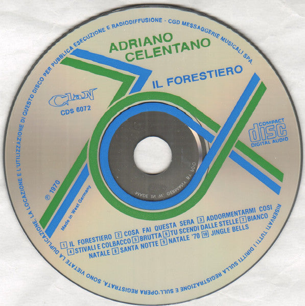 Adriano Celentano : Il Forestiero (CD, Album, RE)