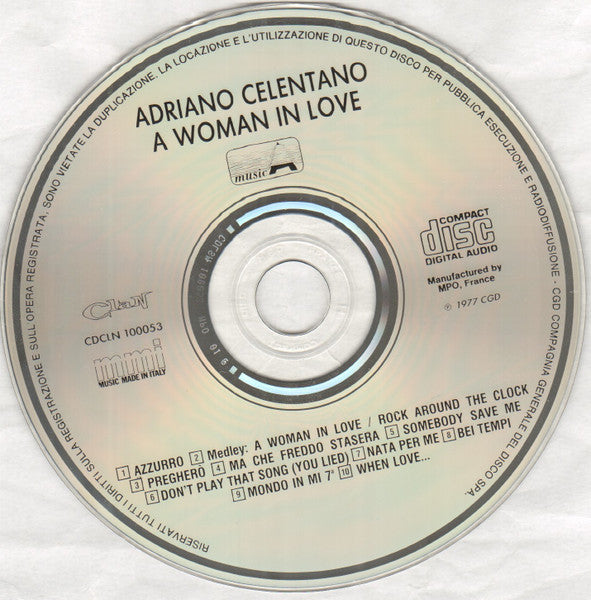 Adriano Celentano : A Woman In Love (CD, Comp)