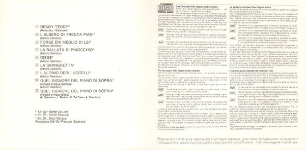 Adriano Celentano : I Mali Del Secolo (CD, Album, RE)