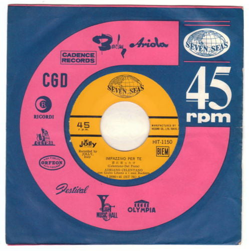 Adriano Celentano : Impazzivo Per Te / 24 Mila Baci (7", Single)