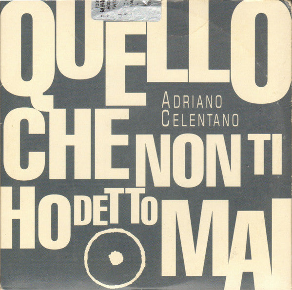 Adriano Celentano : Quello Che Non Ti Ho Detto Mai (CD, Single, Promo, Car)