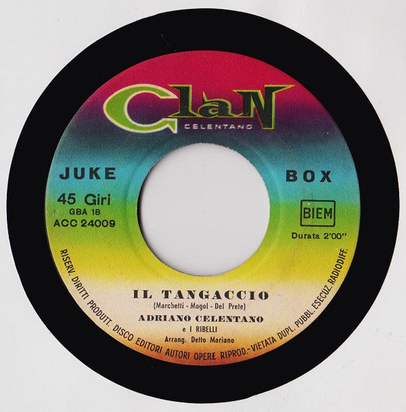Adriano Celentano : Il Tangaccio (7", Jukebox)